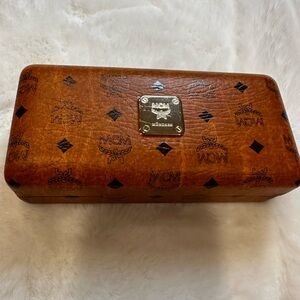 MCM Cognac Monogram sunglasses case